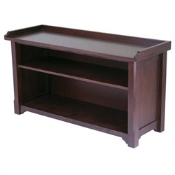 Winsome Milan Storage Bench in Antique Walnut