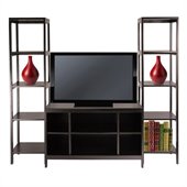 Winsome Hailey 3-Piece TV Stand Shelf Set in Espresso