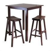 Winsome Parkland 3pc Bar-Height Square Pub Table and 2 Stools Set