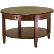 ADD TO YOUR SET: Winsome Concord Round Wood Coffee Table in Antique Walnut