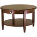 Winsome Concord Round Wood Coffee Table in Antique Walnut