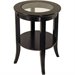 Winsome Genoa Espresso Wood Dark Brown End Table with Glass Top