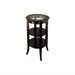 Winsome Genoa Espresso Wood End Table with Glass Top