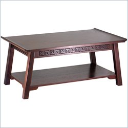 Winsome Chinois Solid Wood Coffee Table in Walnut Best Price