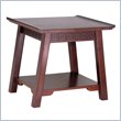 Winsome Chinois Solid Wood Accent Table in Walnut