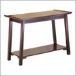 Winsome Chinois Solid Wood Console Table in Walnut