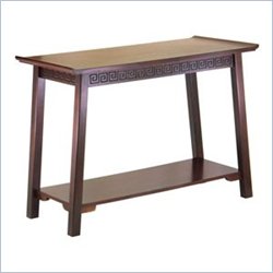 Winsome Chinois Solid Wood Console Table in Walnut Best Price