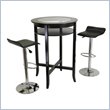 3 pc Pub Glass Table, Airlift Stool