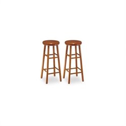 Winsome 30 Backless Swivel Bar Stools in Cherry (Set of 2)