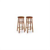 Winsome 30 Backless Bevel Seat Bar Stool in Cherry (Set of 2)