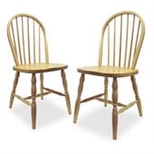 Winsome Windsor Dining Wood Side Chairs in Natural Finish (Set of 2)