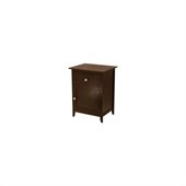 Winsome Nightstand with Cabinet and Drawer in Espresso