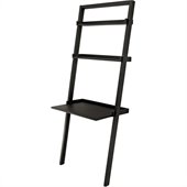 Winsome Bailey Leaning Desk with 2 Shelves in Black