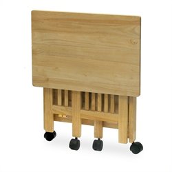 Winsome Solid Wood Portable Foldable Printer Stand in Natural
