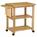Winsome Utility Butcher Block Kitchen Cart in Natural Finish