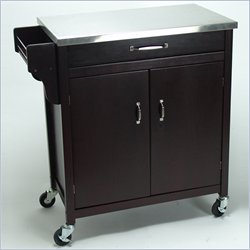 Winsome Kitchen Cart in Espresso Beechwood