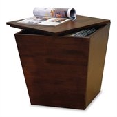 Winsome Tapereda Storage End Table in Antique Walnut Beechwood