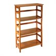 Winsome Solid Wood 4 Tier Book Shelf in Honey