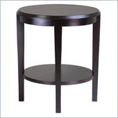 Winsome Nadia Round End Table in Dark Espresso Finish
