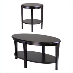 Winsome Nadia 2 Piece Coffee Table Set in Dark Espresso Finish