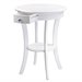Winsome Wood Sasha Round Accent Table with Drawer Curved Legs in White