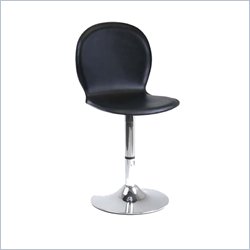 Winsome Darrel Faux Leather Swivel Chair in Black