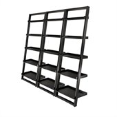 Winsome Bailey 5-Tier Ladder Bookcase Set in Black