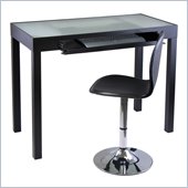 Winsome Darrel Computer Table and Swivel Chair Set in Black Finish