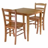 Winsome Groveland Square 3 Piece Square Dining Set in Light Oak