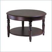 Winsome Whitman Round Coffee Table in Cappuccino