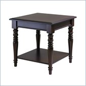 Winsome Whitman Square End Table in Cappuccino Finish