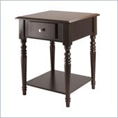 Winsome Whitman Square Accent Table in Cappuccino Finish