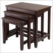 Winsome Trina Nesting Table Set in Cappuccino Finish