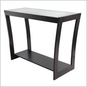 Winsome Radius Console Hall Table with Frosted Glass in Dark Espresso