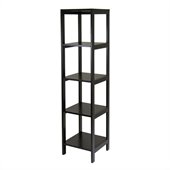 Winsome Hailey 5-Tier Modular Tower Shelf in Dark Espresso Finish