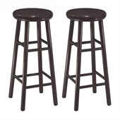 Winsome 30 Swivel Bar Stool in Dark Espresso Finish (Set of 2)