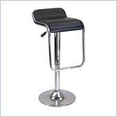 Winsome Oslo Air Lift Backless Stool with Footrest in Black/Chrome
