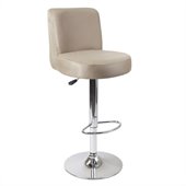 Winsome Jayden Air Lift Stool with Micro Fiber Top in Brown/Metal