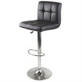 Winsome Stockholm Air Lift Swivel Stool w/ Faux Leather Seat in Black