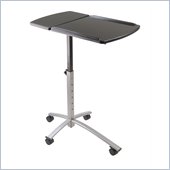 Winsome Eric Laptop Cart with Leg in Black/Metal Finish