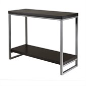 Winsome Jared Console Table Enamel Steel Tube in Dark Espresso Finish