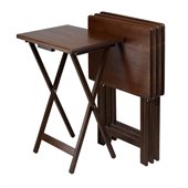 Winsome Rectangle TV Table in Antique Walnut Finish (Set of 4)