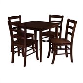 Winsome Groveland 5 Piece Dining Set in Antique Walnut Finish