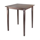Winsome Kingsgate High Table with Tapered Legs in Antique Walnut