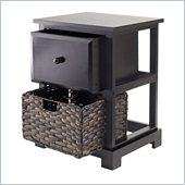 Winsome Casablanca Espresso Accent Table with Folding Basket