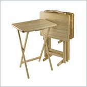 Winsome 5PC TV Table Set in Solid Pinewood