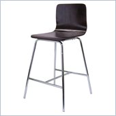 Winsome Archer 24 Counter Height Stool in Walnut and Chrome