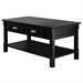 Winsome Timber Solid Wood Coffee Table in Black