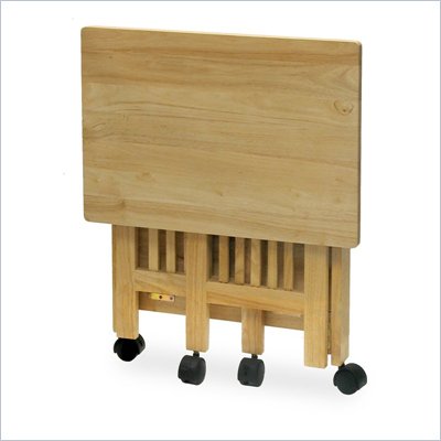 Winsome Solid Wood Portable Foldable Printer Stand in Natural