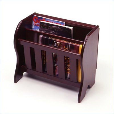 Winsome Magazine Rack with Flip Top in Espresso Beechwood